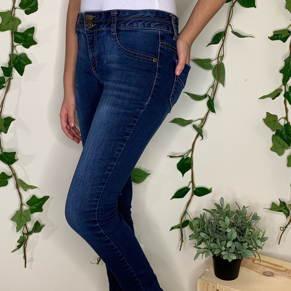 Navy blue jeans